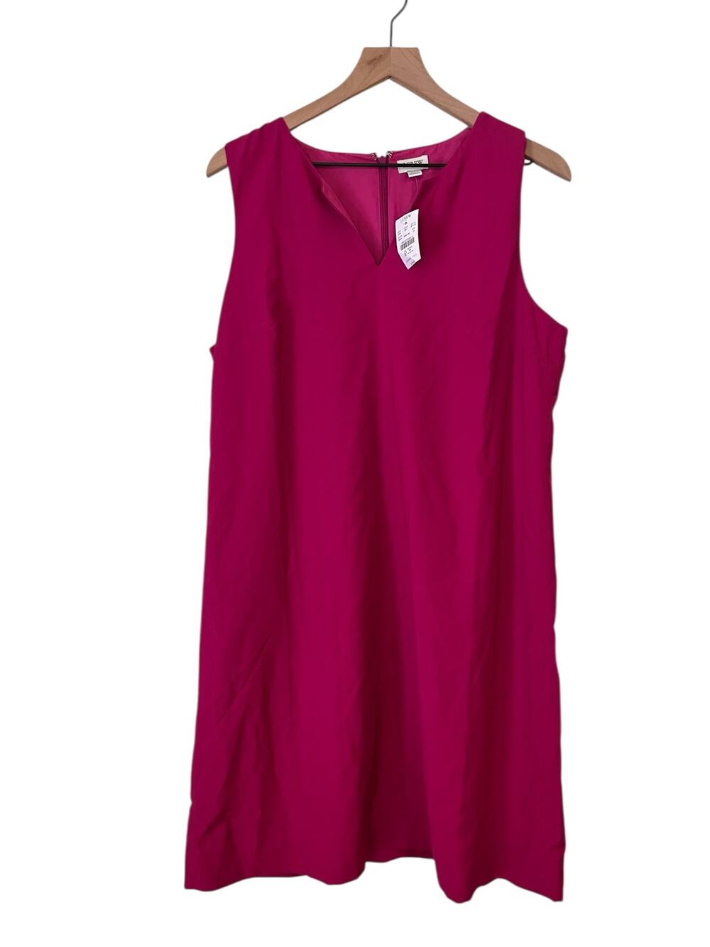 J Crew Factory Womens Pink Sleeveless Split Neck Suiting Dress Size 14 NWT BT110